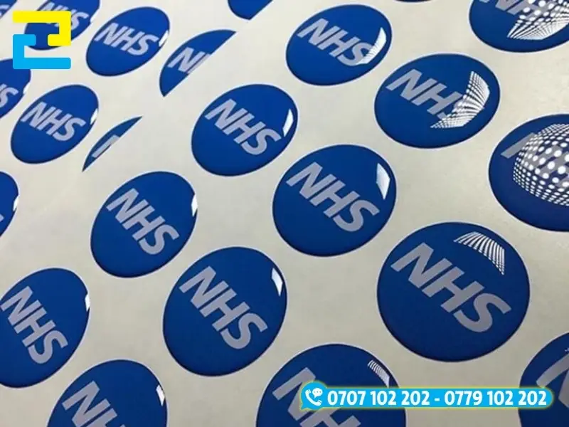 Mẫu in eboxy logo nổi công ty NHS