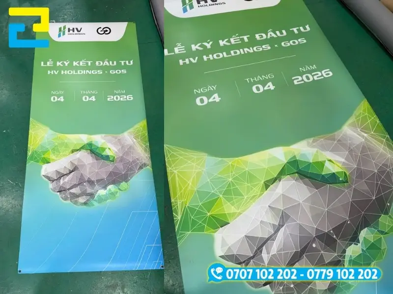 Standee sự kiện được in PP sắc nét, màu sắc chuẩn thương hiệu