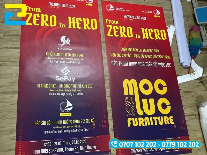 In PP cán màng mờ cao cấp, độ bám mực tốt, hạn chế phản quang dưới ánh đèn hội nghị