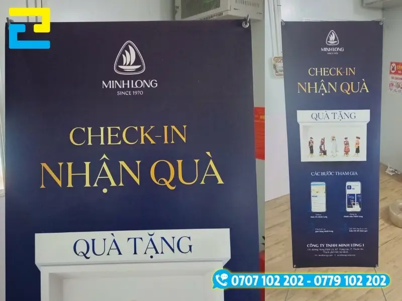 In PP làm standee chào mừng cho sự kiện