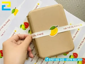 Kích thước tem dán hoa quả tùy biến từ 1 cm đến hơn 6 cm