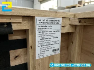 Các vị trí dán tem phổ biến trên bàn ghế, tủ gỗ, khung sofa và phụ kiện bản lề kim khí