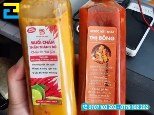 Tem nhãn decal PVC dán chai nước chấm bảo quản trong môi trường lạnh mà không bòng tróc