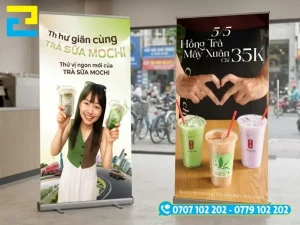 Standee sản phẩm được sử dụng quảng bá đa dạng các ngành hàng đồ uống, thực phẩm, thời trang và thiết bị điện máy
