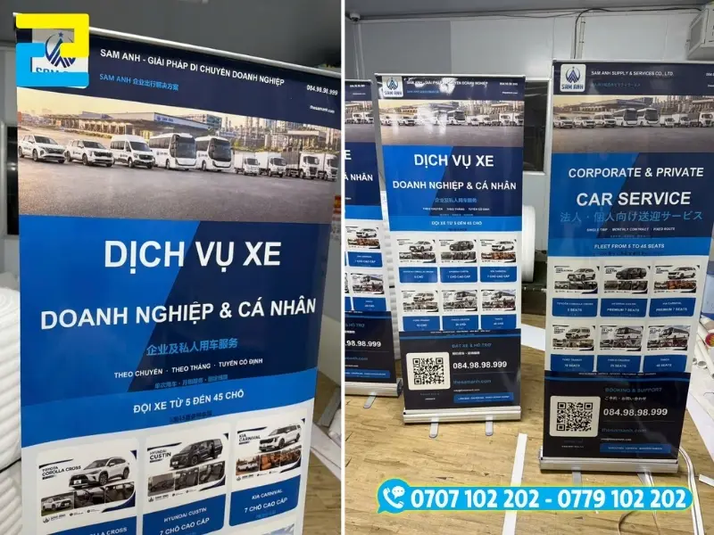 In UV trên standee mang lại độ sắc nét và bền màu cao