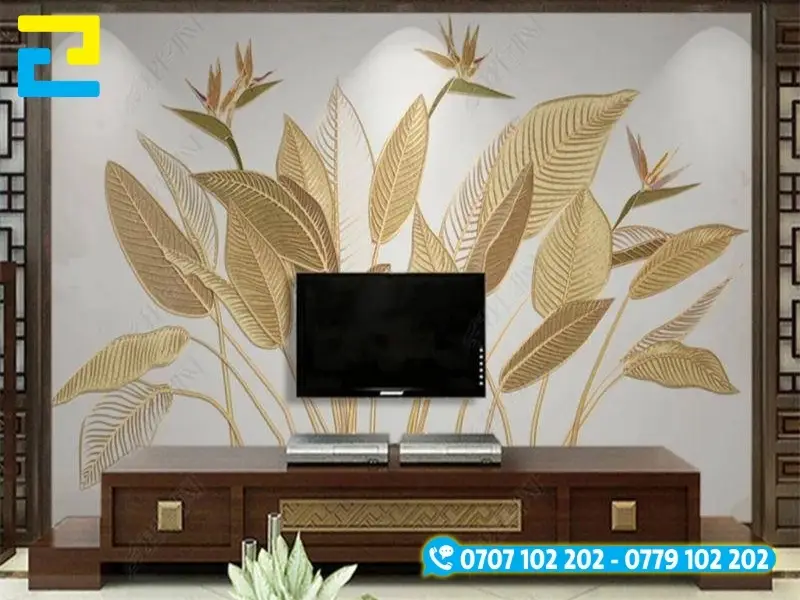 Hình 8: Decal dán tường phong thuỷ tinh tế, sang trọng