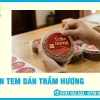 Mẫu In Tem Dán Trầm Hương Sang Trọng, Ép Nhũ Vàng Bạc