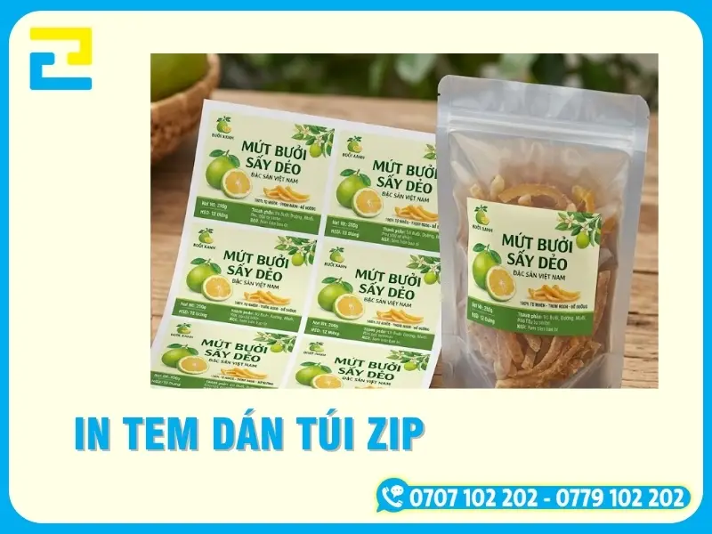 In Tem Dán Túi Zip Giá Rẻ, Mẫu Đẹp, Đa Dạng Kích Thước