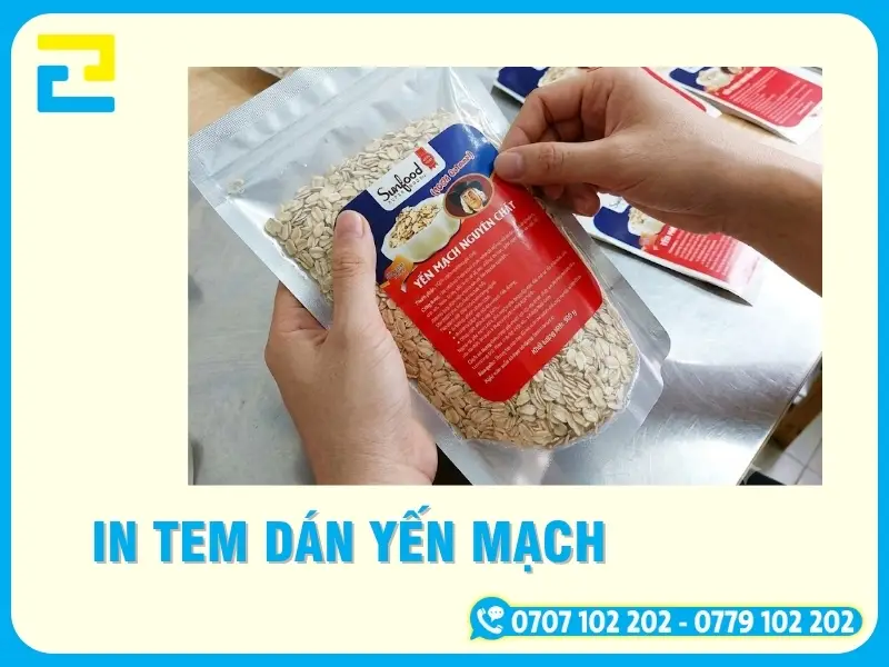 In Tem Dán Yến Mạch Đẹp Mắt, Chuẩn Thương Hiệu