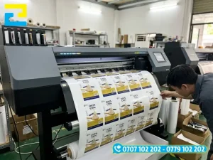Quy trình in tem dán yến mạch 5 bước từ tư vấn, thiết kế, in ấn đến bế demi hoàn thiện tem yến mạch tại xưởng In Ấn 2H