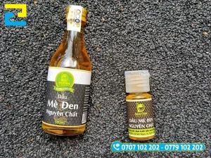Kích thước và hình dáng tem dầu mè đen thiết kế theo từng dung tích chai