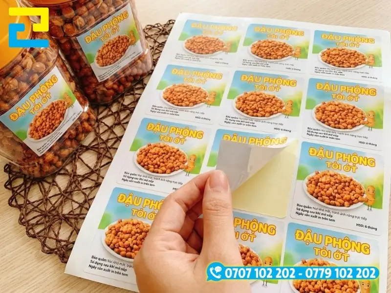 Xưởng In Ấn 2H in tem sắc nét, thiết kế riêng theo yêu cầu