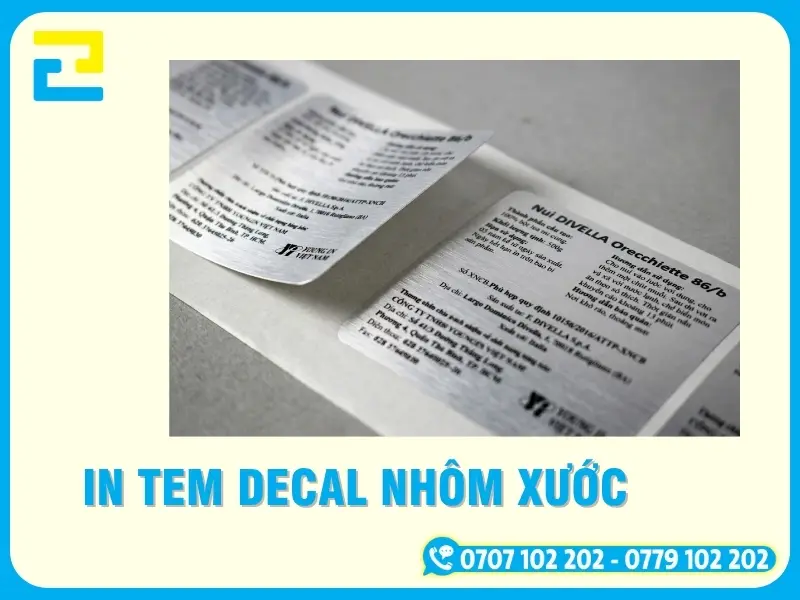 In Tem Decal Nhôm Xước Bền Đẹp, Giá Rẻ, Giao Toàn Quốc