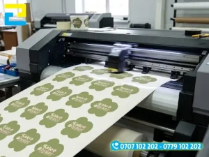 Dàn máy in UV flatbed công nghiệp trực tiếp in mực UV bền màu lên bề mặt decal dán hoa tươi