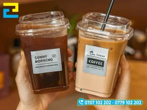 Tem dán ly cafe bằng decal sữa chống nước cao cấp