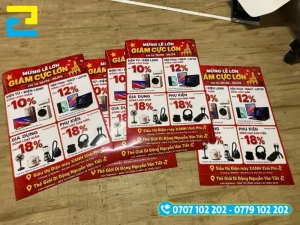 Mẫu poster in chất liệu decal, dễ dàng gắn trên mặt phẳng