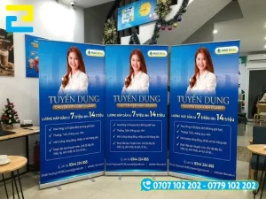 Quy trình tiếp nhận file thiết kế và in standee tuyển dụng trực tiếp tại xưởng In Ấn 2H